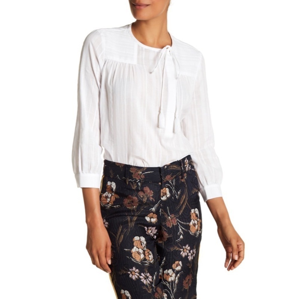 NWT 10 CROSBY DEREK LAM Shirred Blouse